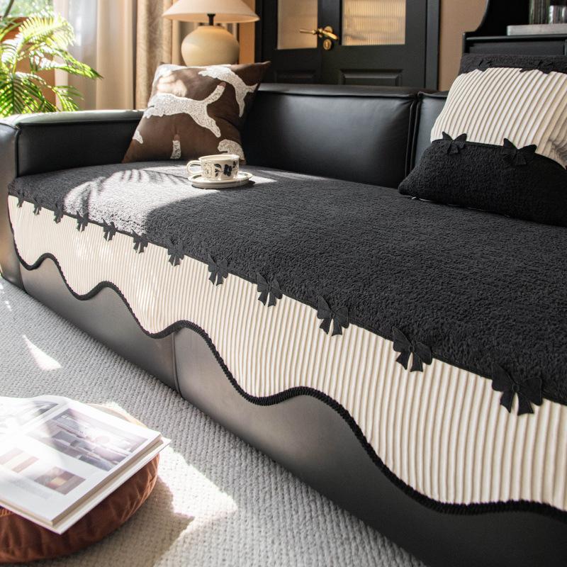 Soft Microfiber Sofa Cover With Reinforced Straps, Decorative Couch Cover And Washable Sofa Slipcover For Pets