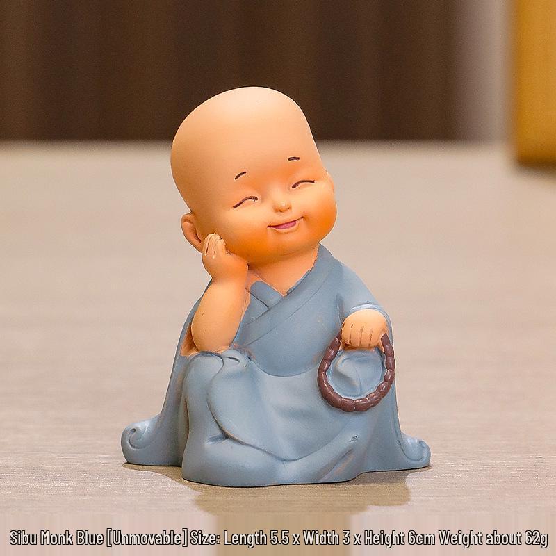 Handmade Cute Little Monk Resin Ornaments for Desktop Decoration