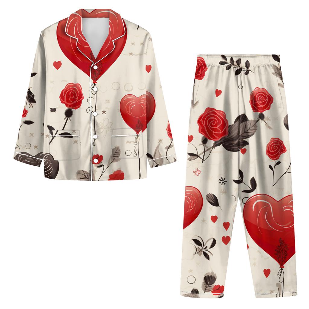 Damen Langarm lange Hose Freizeit-Hausanzug