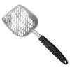 Aluminum Alloy Pet Cat Litter Scoop Sifter Shovel Hollow Dog Puppy Waste Holder(Black)