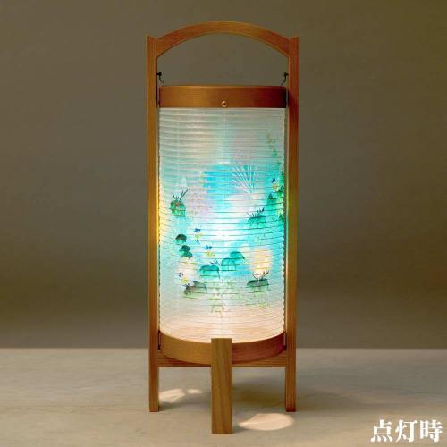 Buddhist Altar Shop Takita Shoten Bon Festival Lantern, Rotating Lantern, Miyabi No. 5 "Kitayama" 6625 (Pair) Height 34cm x Width 14cm Standing La