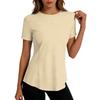 Womens Short Sleeve Athletic Top Moisture Wicking Quick Dry Performance T Shirt Lightweight Stretchy Gym Tee Workout Shirt