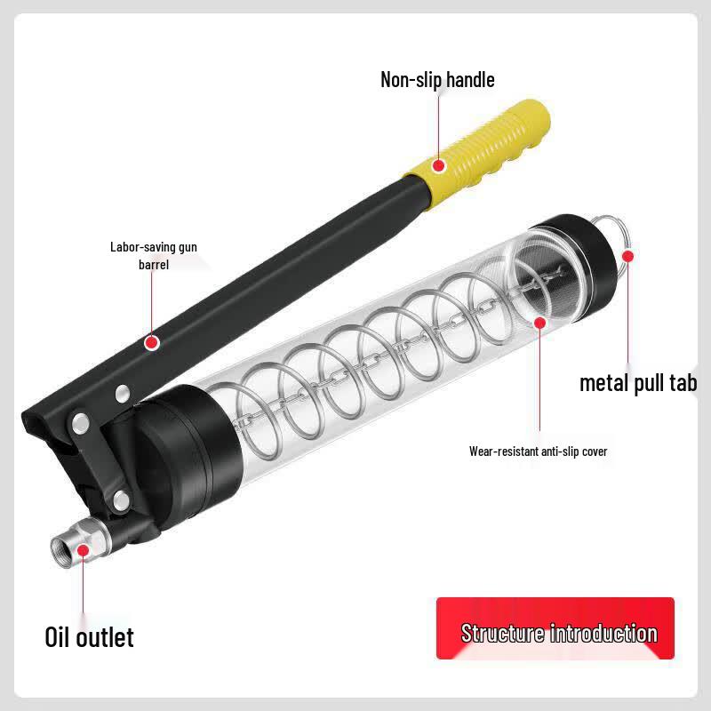 Qi Cheng Transparent Manual High-Pressure Grease Gun