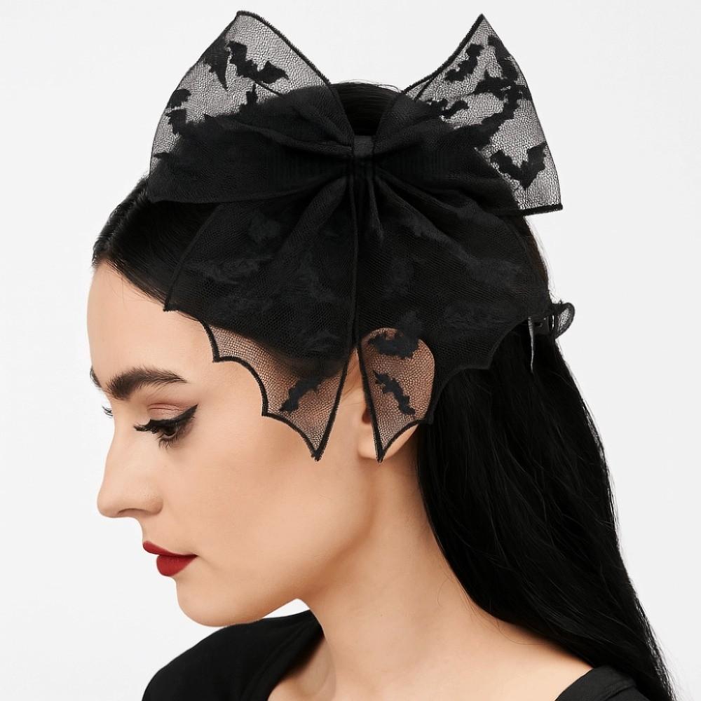 Spring Clip Bat Head Veil Star Halloween Hairpin Fashion Spider Web Hair Clip  Masquerades