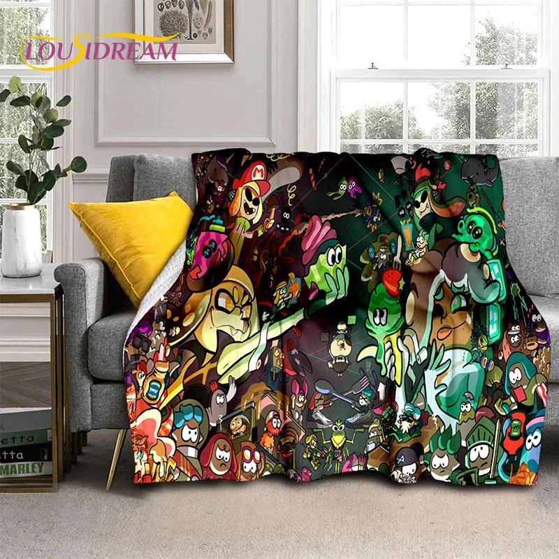 Splatoon3 PC Gamer Cartoon Game Soft Flannel Blanket for Beds Bedroom Sofa Picnic,Throw Blanket for Cover Outdoors Leisure Gift