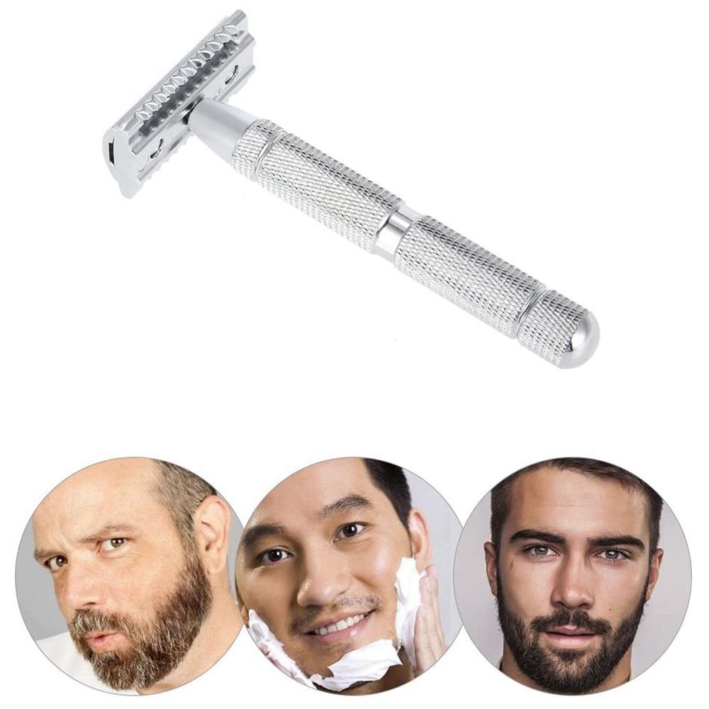 Stainless Steel Safety Razor Traditional Men s Double Edge Shaving Razor Manual Beard Razor Shaving Tool