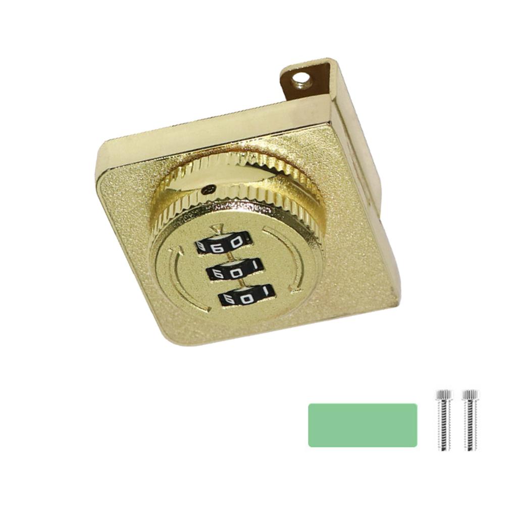 Glass Showcase Door Lock 3Digit Combination Cabinet Lock Lockers Keyless Lock Privacy Password Lock for Office Home