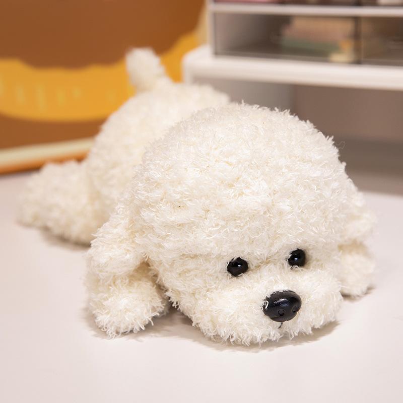 

Simulated Magnetic Teddy Dog Plush Toys Can Be Pedaled Or Sat On The Dog Office Cute Pet Ornaments For Children Comforting Dolls Quality 33cm【0.27kg】