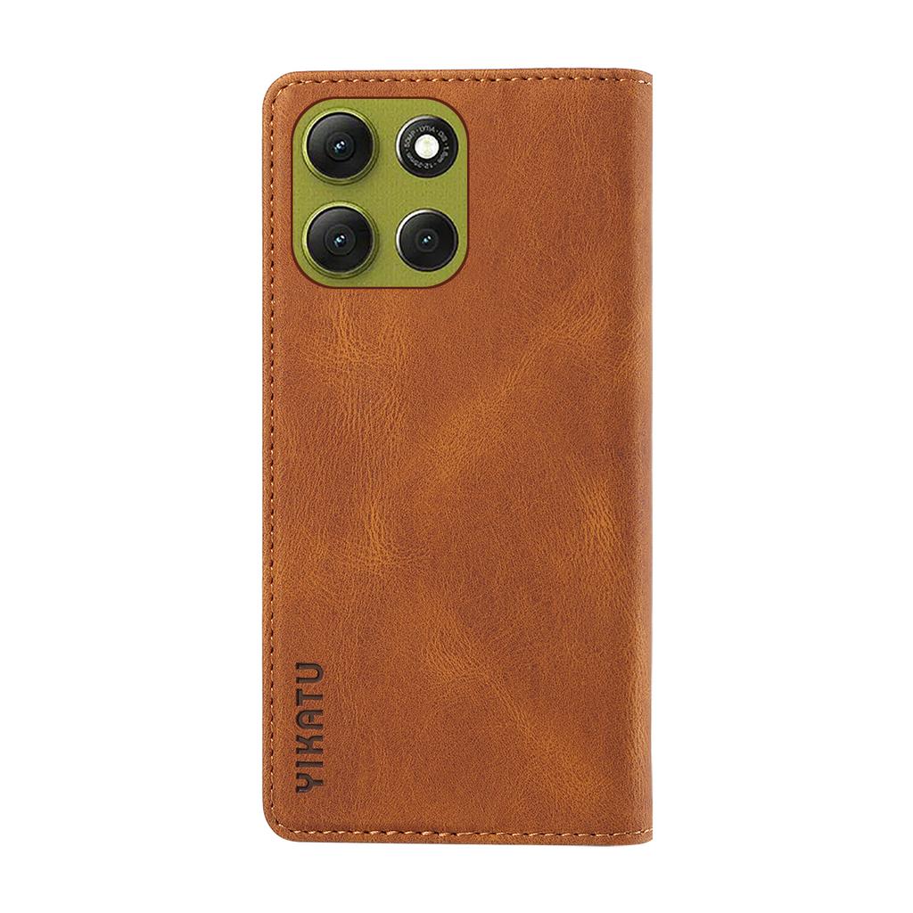For Motorola Moto G86 5G Leather Cover YIKATU YK-004 Skin-Touch Wallet Phone Cases