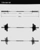 Professional Gym Barbell Bar - Large Hole, 1.2/2.2m Straight & Curved Options