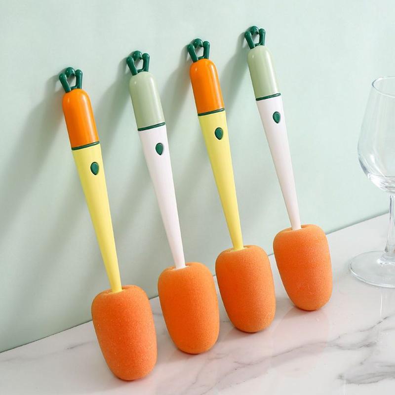 Cepillo de Limpieza 3 en 1 Lavavasos Mango Largo Cepillo para Botellas Perezoso Limpiador de Vidrio Cepillo para Lavar Termos Accesorios de Limpieza de Cocina