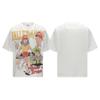 2025 Amerikanische trendige Marke Vall gewaschen alt bedrucktes kurzärmeliges Hip-Hop lockeres Streetwear-T-Shirt für Männer und Frauen