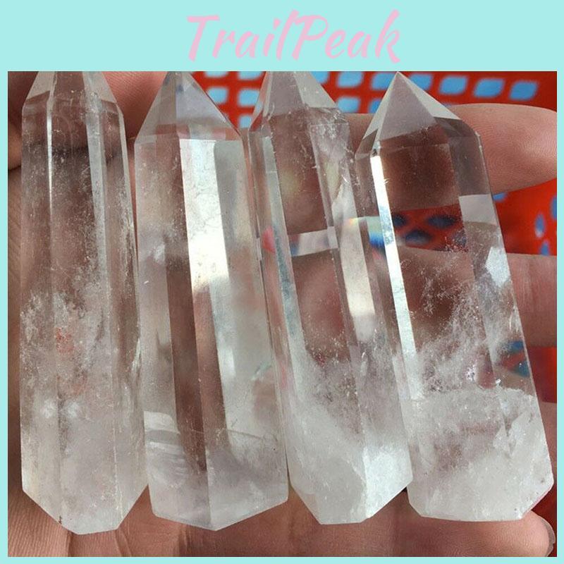 Schöner natürlicher klarweißer Quarz Kristallspitze Heilungsstab Premium Qualität Mineralienexemplar Ornament Für Wellness