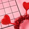 Delicate Valentines Day Headband with Heart Girls Valentines Headband with Tinsel Woman Teens Glitter Hair Accessory