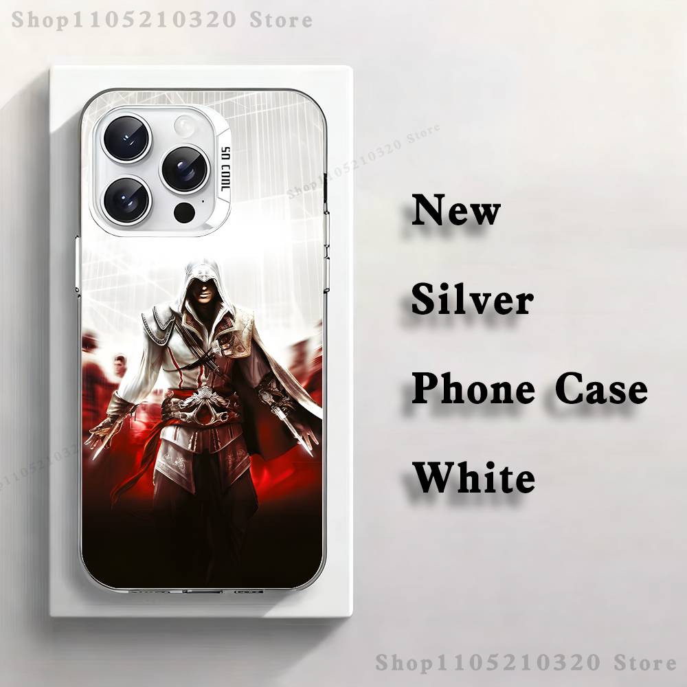 

Чехол для телефона A-AssassinS Game C-Creed Для iPhone 17,16,15,14,13,12,X,8,Pro,Max,Plus,E,SE4,Air,Mini Белый IMD Матовый iPhone13PRO