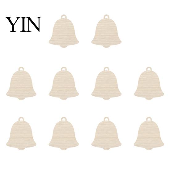 Unfinished Wood Blanks 10Pcs 2D Wooden Christmas Ornaments, Blank DIY Craft Hanging Tags, Indoor Festive Decor Tree Decorations, Slices for