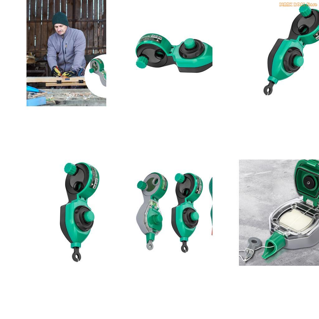 K1AE Manual Chalk Line Dispenser With Automatic Rewinding Mechanism For Professional Contractors And DIY Use