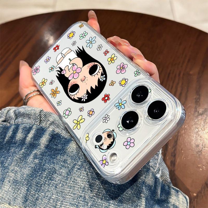 Flower Xiaoyu is suitable for Apple 17promax mobile phone case 14 15 16 soft case 13pro fine hole X space case.