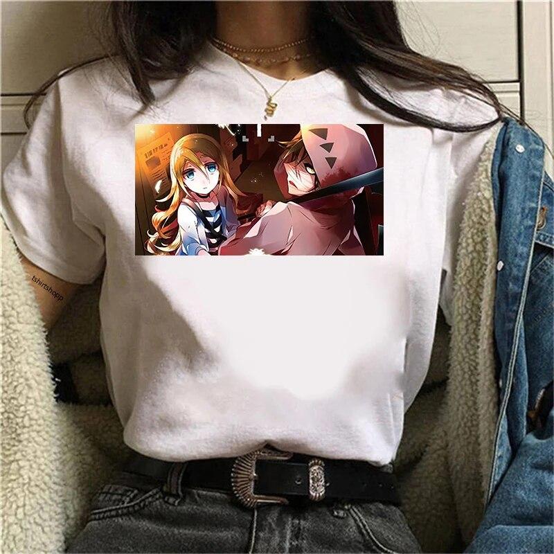 Nová japonská anime trička pro ženy Angel of Death Grafická trička Isaac Zack Foster Trička Raychel Dámské tričko Kawaii Unisex