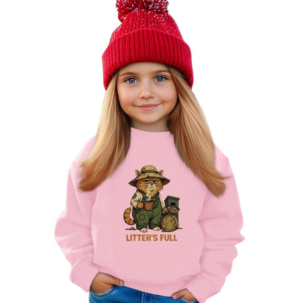 Kinder Sweatshirt Jungen Mädchen Rundhals Sport Sweatshirt Lässiger Pullover Sweatshirt Sportshirt