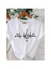 Musical Note & Heartbeat Print Crew Neck Casual Wounisex T Shirt Clothes Female Shirt Short Sleeve Lady Fashion Streetwear Top Tees
