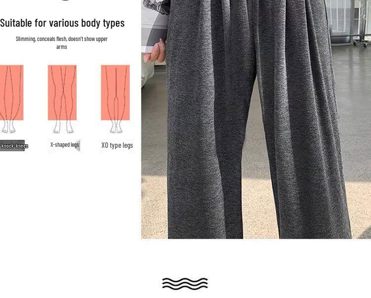 Maternity Wide-Leg Belly Support Pants - Autumn/Winter Fashion, Plus Velvet
