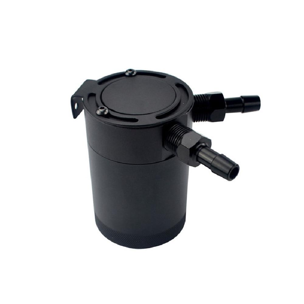 Baffled Oil Catch Can Tank 2-Port Universal 3/8" Npt Inlet Outlet