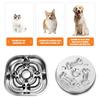 Thick 304 Stainless Steel Dogs Bowl With Antislip Base and Raised Pattern Slow Feeding Mazes Dish for Media Large Dogs