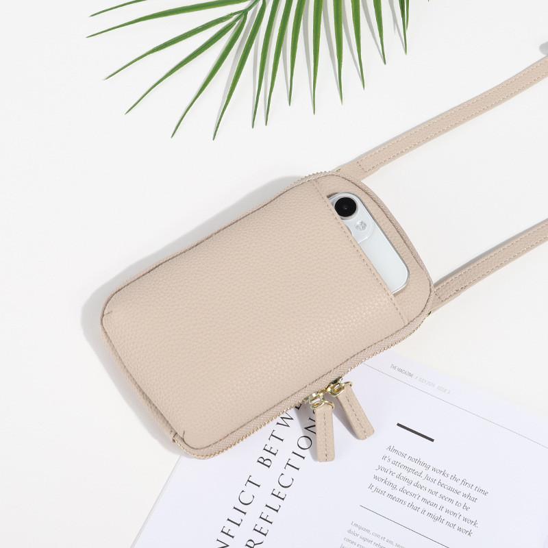 New Simple Shoulder Phone Bag Ladies Crossbody Fashion Lightweight Mini Zipper Small Bag Versatile Vertical Shoulder Bag