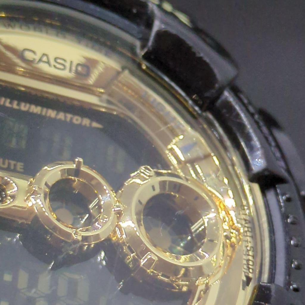 Used Working Casio G-SHOCK GD-100GB Black x Gold Men's Watch