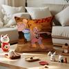 The Chipmunk Anime Adventure Cushion Cover Anti-dustmite Pillowcase Invisible Zipper Silky Short Plush Sofa Cushion Cover