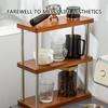 Multifunctional Wood Rack with 3 Layers Coffee Cup Display Stand Multilayer Storage Shelf Practical Cup Organizers