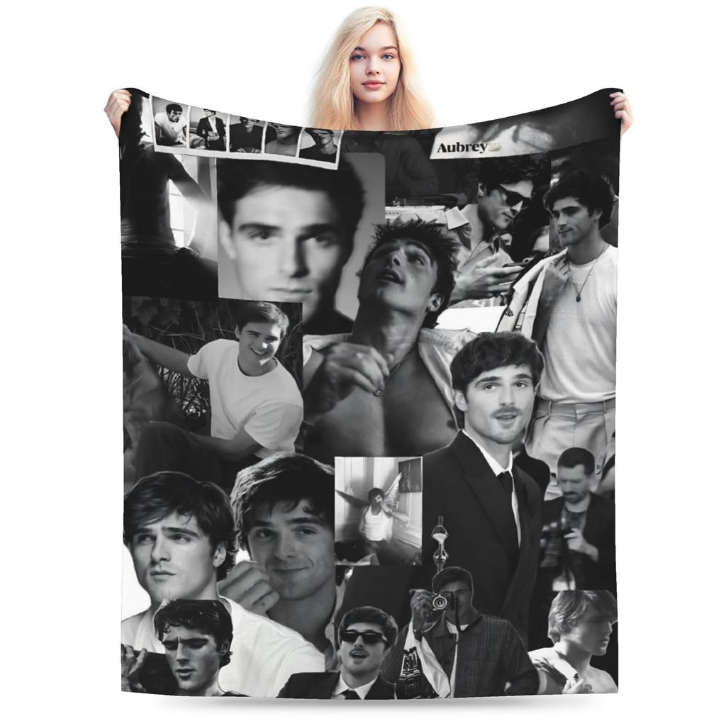 Jacob Elordi Actor Throw Blanket for Couch Soft Fuzzy Plush Blanket 50x60 Inch Multi-size Bedspreads for All Seasons