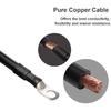 MILAPEAK 2 AWG Battery Cables, 8 Inch 2 Gauge Marine Battery Inverter Cable Set With 3/8" Terminals Lugs (Positive and Negative) for Solar, Rv, Car,