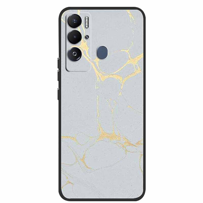 For Tecno Pova Neo Case Marble Soft Silicone Back Cover Phone Case for Tecno Pova Neo Bumper Coque LE6 Shockproof PovaNeo Funda