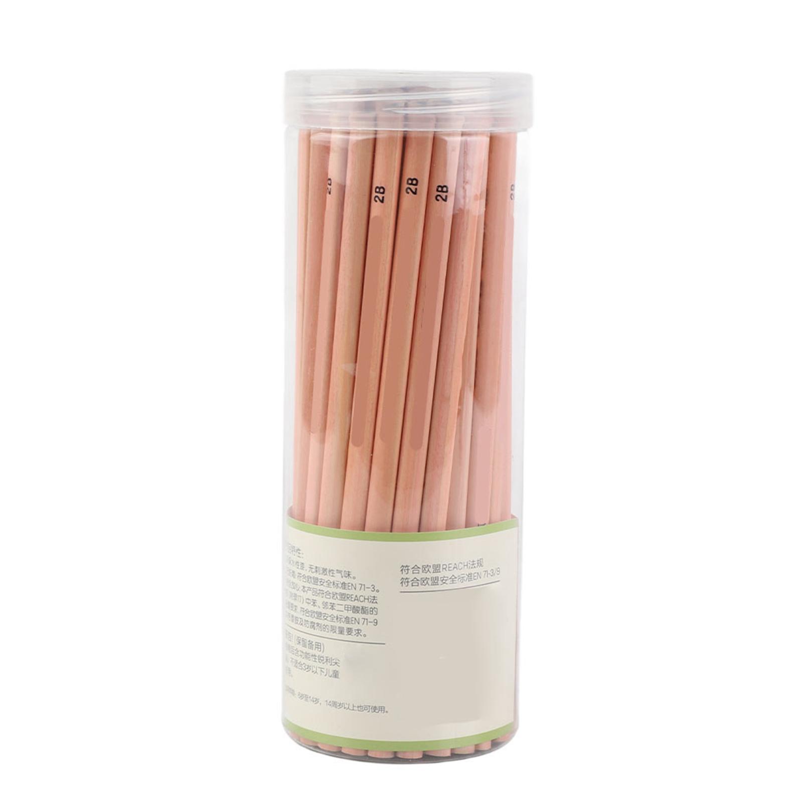 

50 шт., деревянный карандаш HB 2B для защиты окружающей среды, графитовый карандаш для письма(Трехгранный стержень 2B)