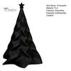 Mini Christmas Tree Desktop Ornament 3D Printed Pleated Ornament, Small Wavy Holiday Table Decor Decoration with Star Topper for Home Office
