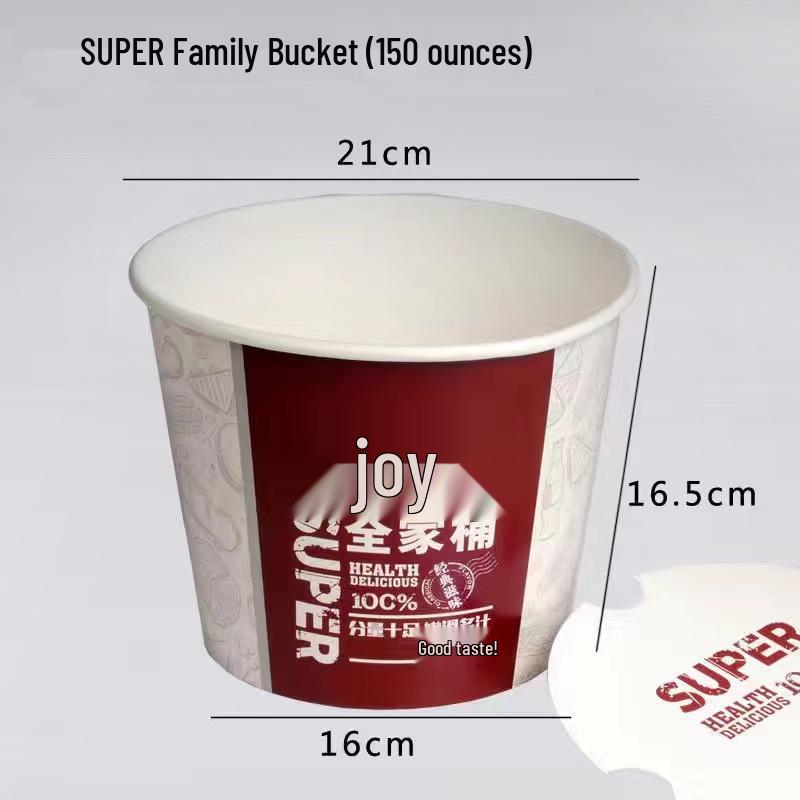 Snack Platter Box: Small Snacks & Fried Chicken Family Bucket with Four-Compartment Round Plate