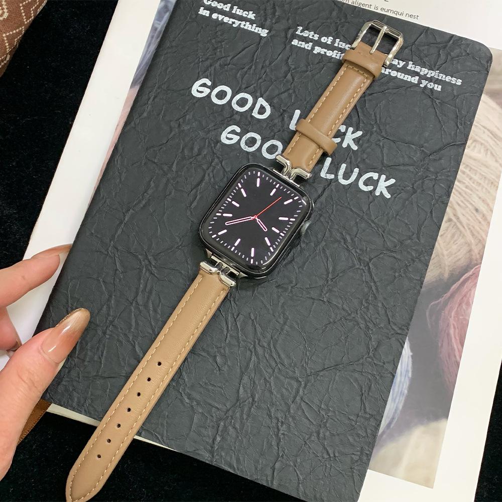 Suitable for Apple S11 watch with iwatch109876SE leather strap creative Huawei GT6 Xiaomi 9pro