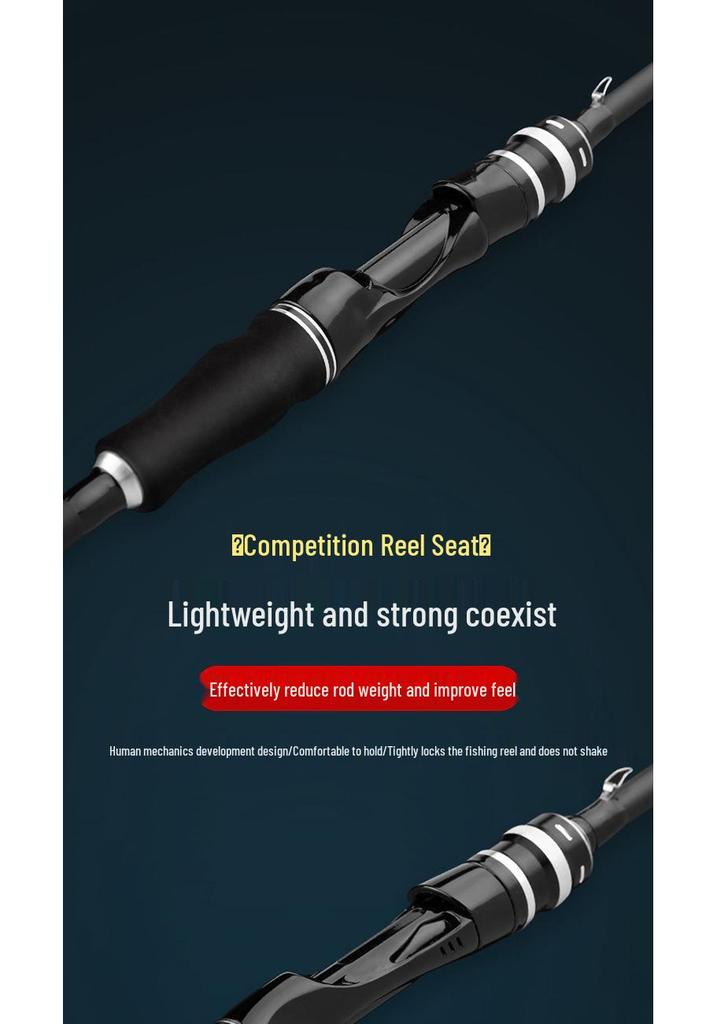 Beginner's Complete Lure Fishing Set: Long-Casting Rod with Guide Rings