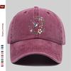 pc Bird and Lily Wreath Print Baseball Cap Perfect for Fashion Photos Commuting Vacation and Daily Wear Vintage Style Sun