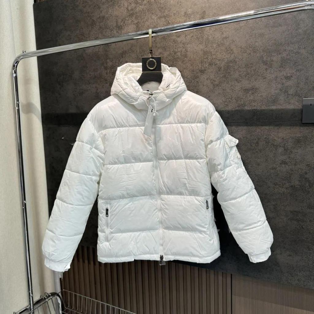 In-Stock Winter Unisex Bright Surface Thickened Warm Down Hooded Jacket
