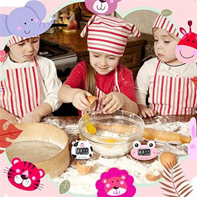 BHBL 8 Pieces Animal Timer Cartoon Digital Kitchen Timer Countdown Timer Magnetic Timer Visual Timer for Kitchen Classroom