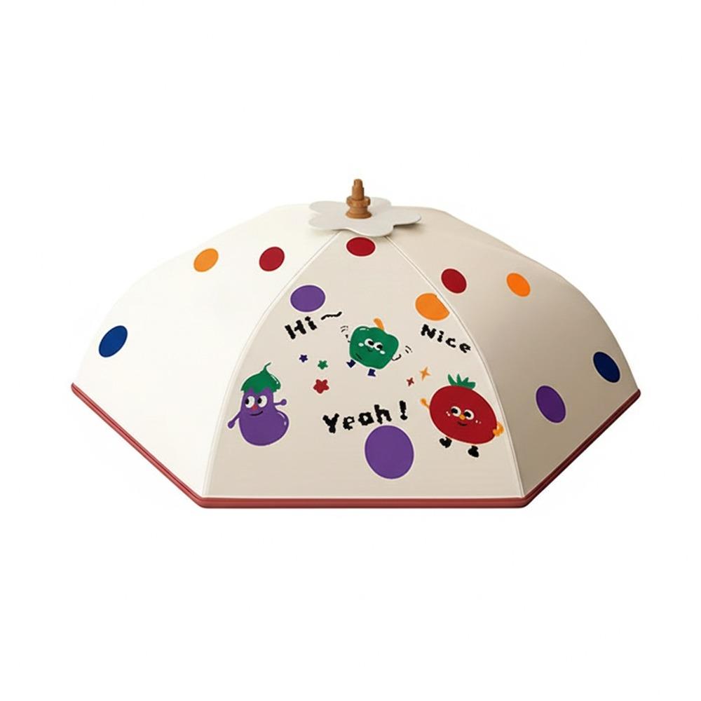 Cartoon Insulation Food Cover Foldable Aluminum Film Meal Leftovers Dustproof Cover Multicolor Fly-prevent