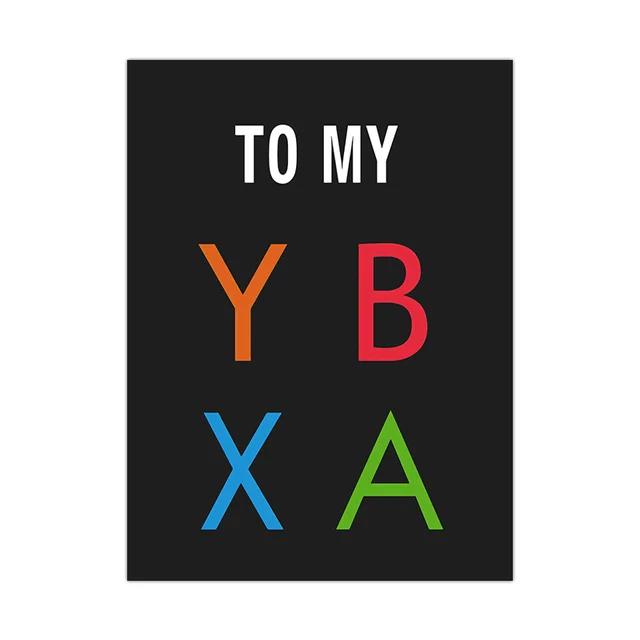 Leinwandgemälde Spiel Spielzimmer Gamepad Abstrakt Poster und Drucke Wandkunst Bilder Gamer Geschenk für Jungen Kinderzimmer Dekor