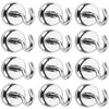 Magnetic Crochet - AIMOONSA - Pack 12 - Diameter 16 Mm - Strength 5.5 Kg - Polished Nickel
