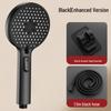TLXT Matte Black Pressurized Shower Head Set