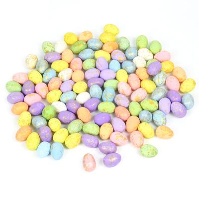 50/100pcs Colorful Easter Eggs Happy Easter Party Decorations Painted Bird Foam Eggs DIY Craft Kids Gift Easter Party Ornaments