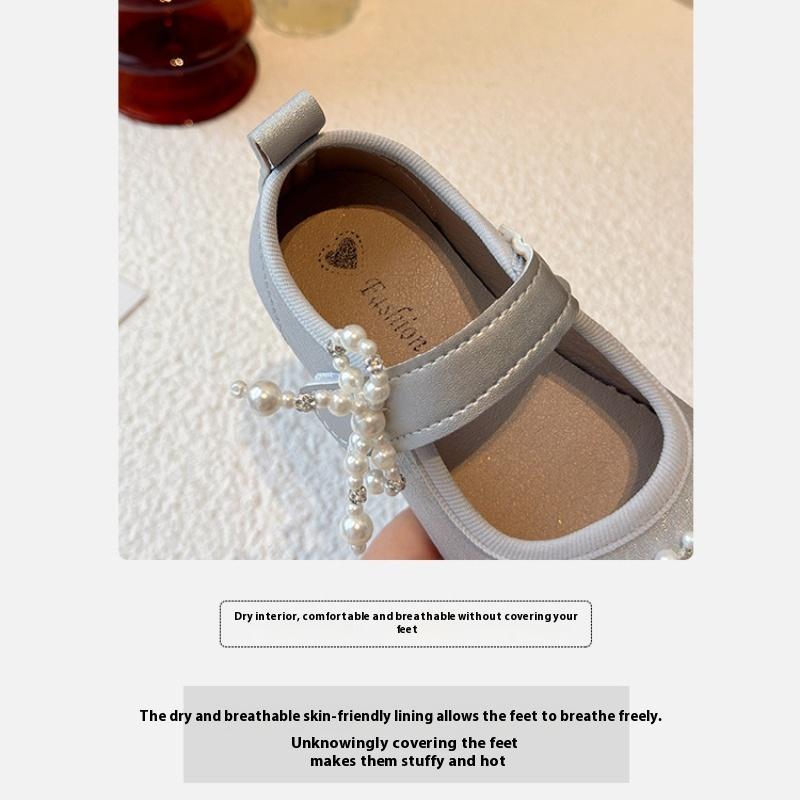 Modne i wygodne skórzane buty na miękkiej podeszwie dla dziewczynek w nowym stylu