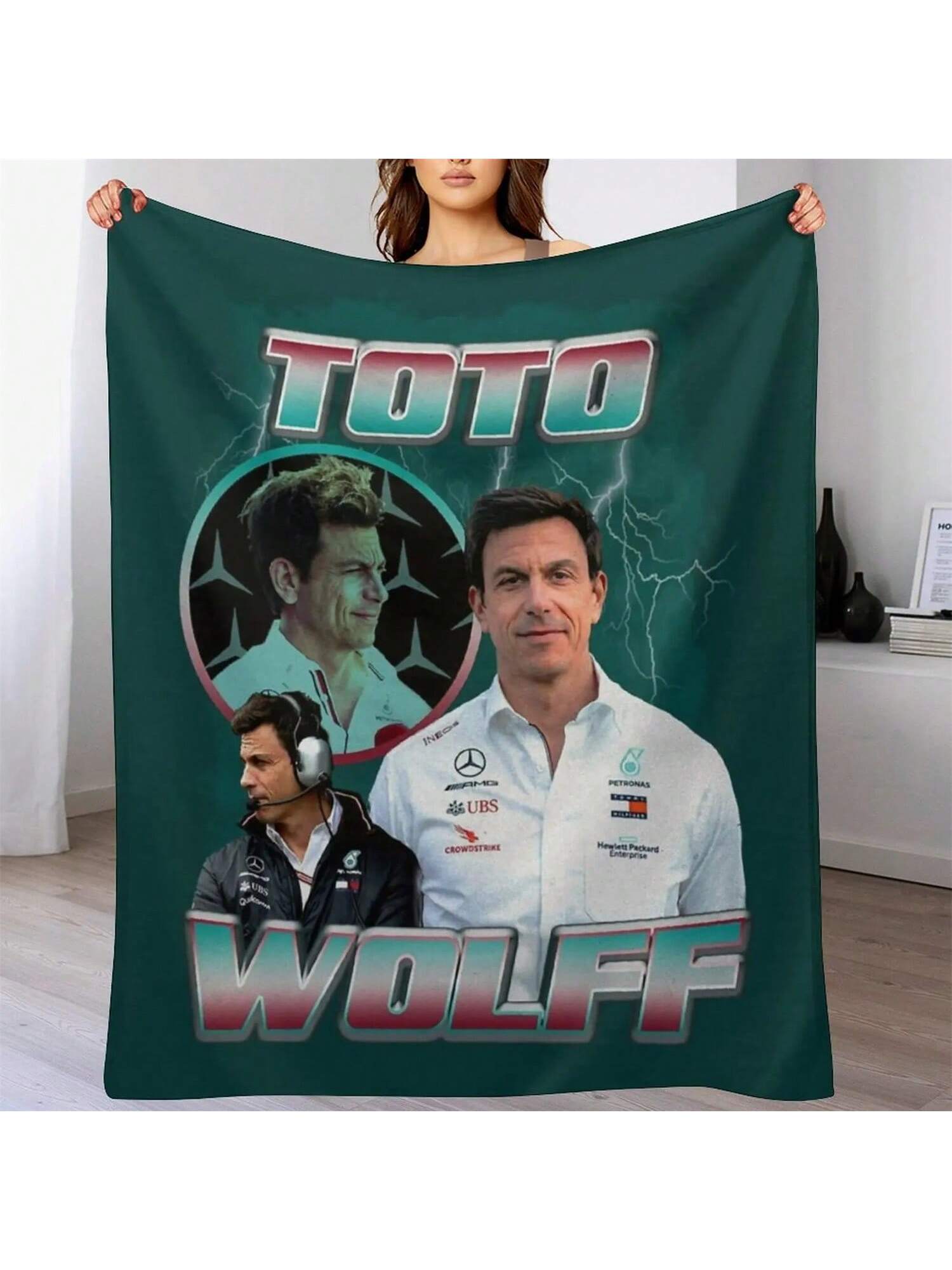 Toto Wolff 80 s Throw Blanket Plush Warm Flannel Blankets 75X95CM